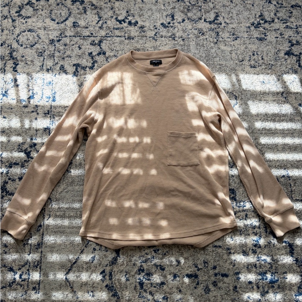 Men's Tan Waffle Shirt